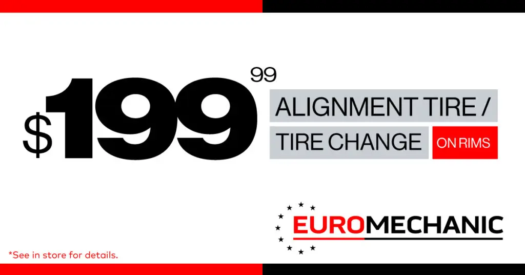 $199.99 Alignment & Tire Change on Rims